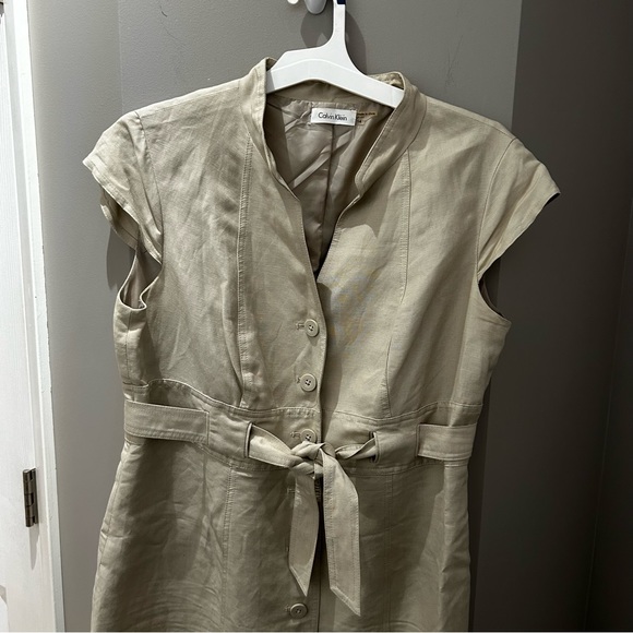 Calvin Klein Beige Dress-14 - Picture 3 of 6